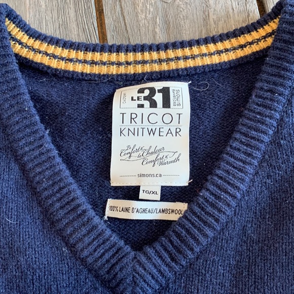 Le31 Simons Navy Wool Sweater - Picture 4 of 4